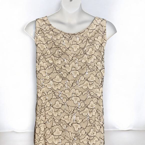 Alex Evenings Gold Lace Sequin Dress & Jacket Set Sz 20W Mother of Bride Formal - Picture 8 of 11